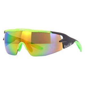 New BOLLE Black Semi Rimless Shield Aeromax 12267 Sunglasses Women